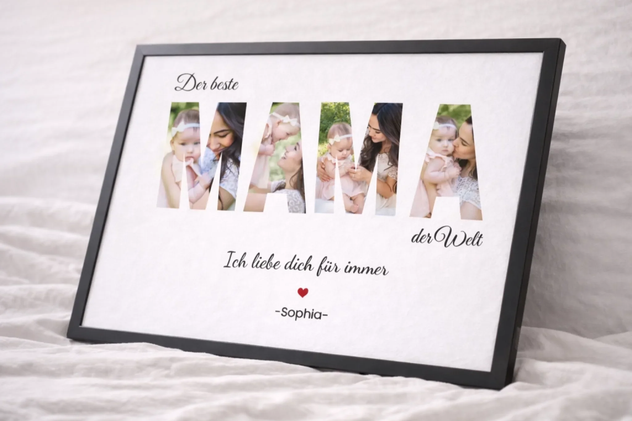 "Beste Mama der Welt Foto Collage" - Personalisierter Poster - Image 2
