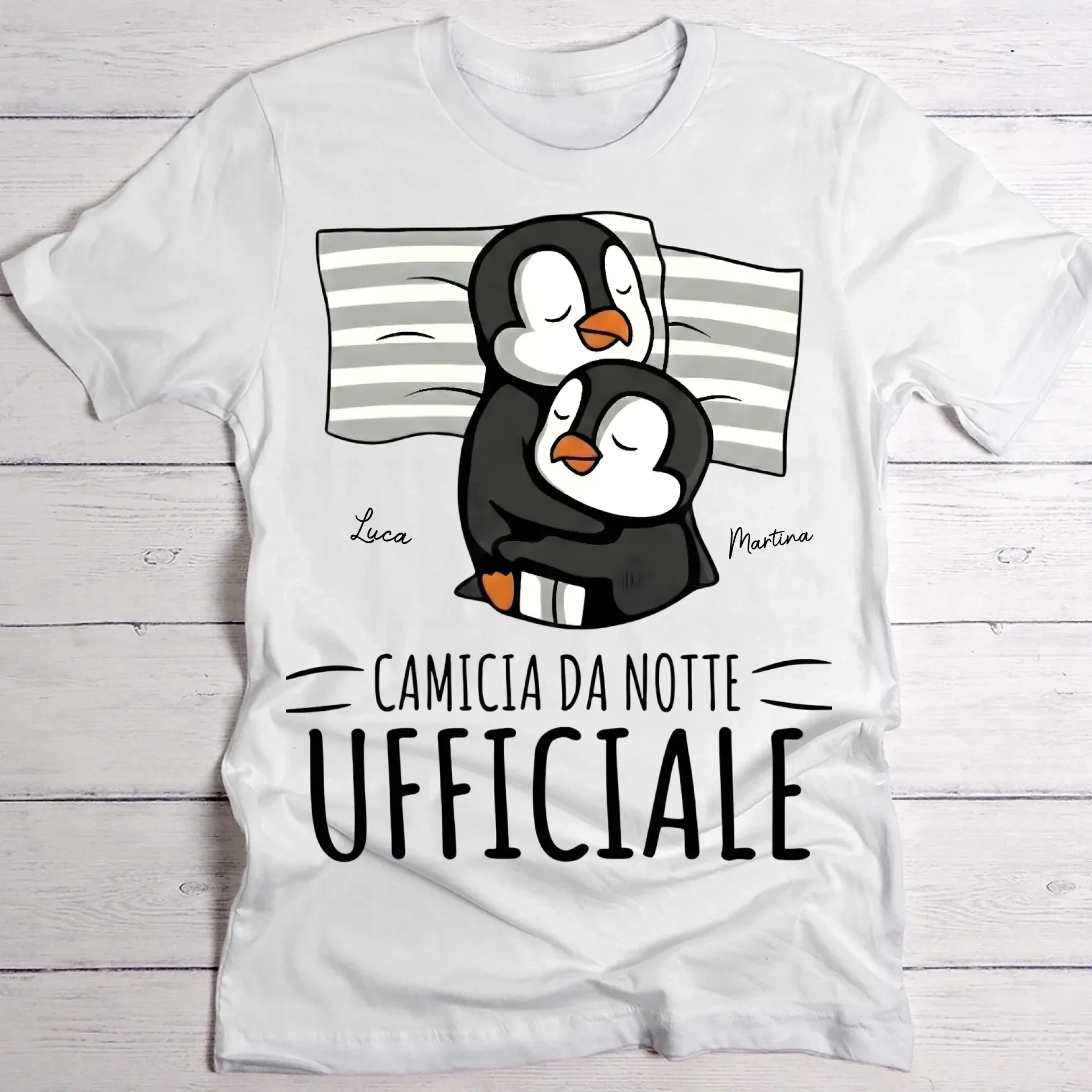 Buonanotte – Pinguino – T-shirt personalizzata