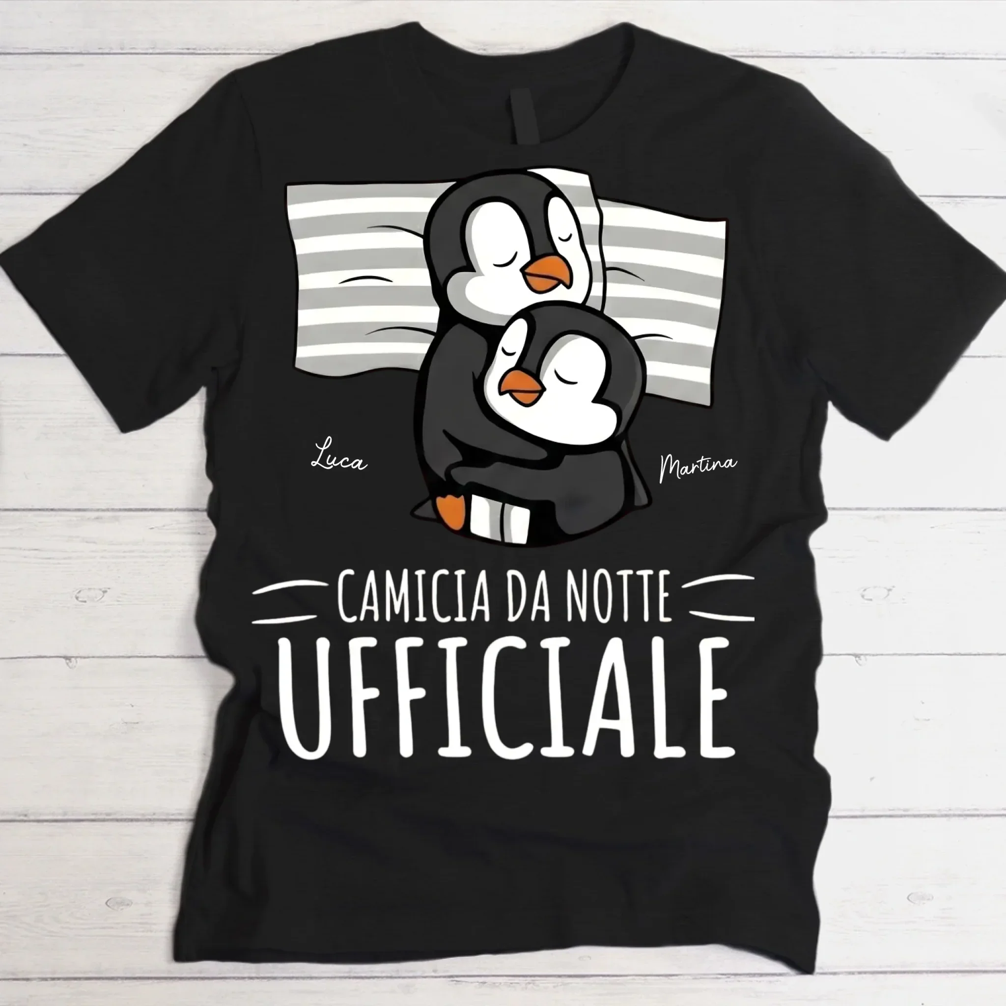 Buonanotte – Pinguino – T-shirt personalizzata - Image 2