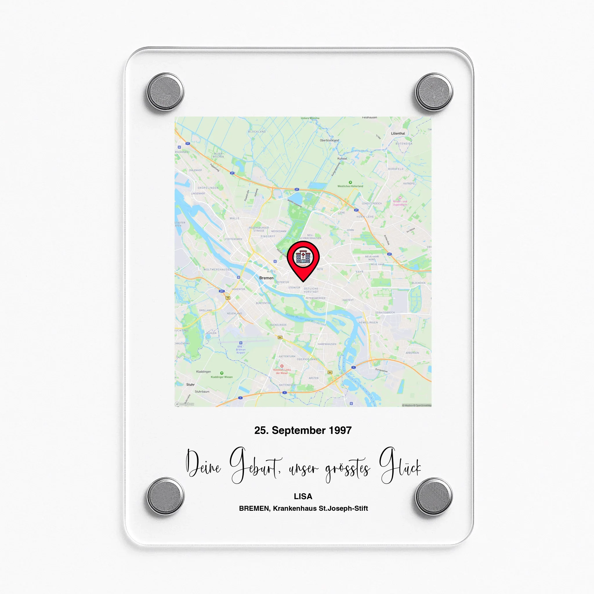 "Deine Geburt" - Acryl Magnet