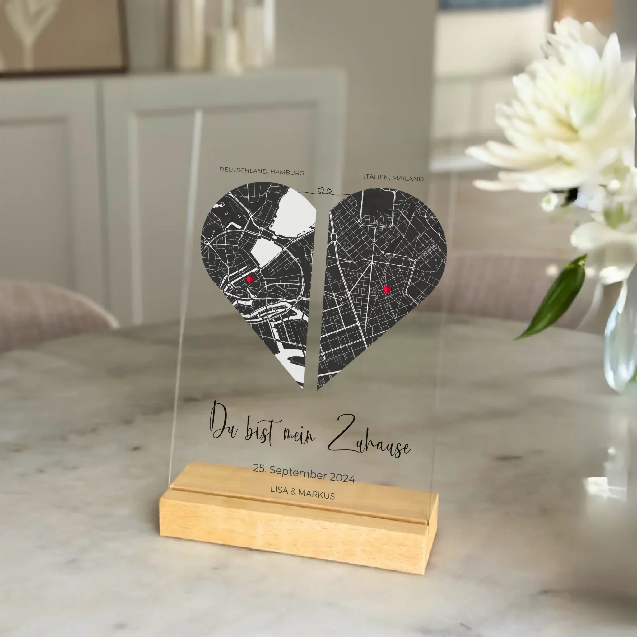 Relatie op afstand - Gepersonaliseerde acrylplaat - Image 4