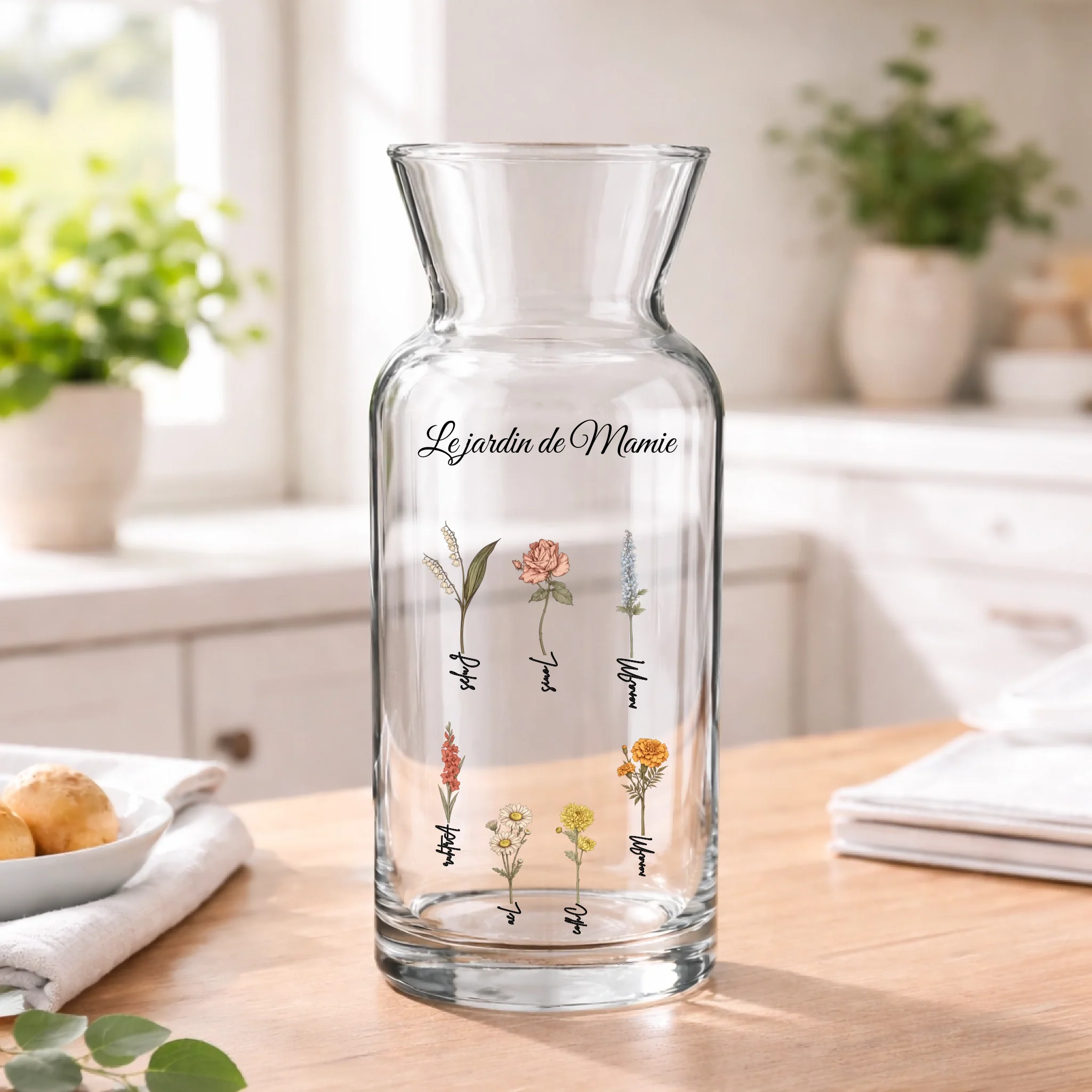 « Le jardin de Mamie – Vase personnalisé »
