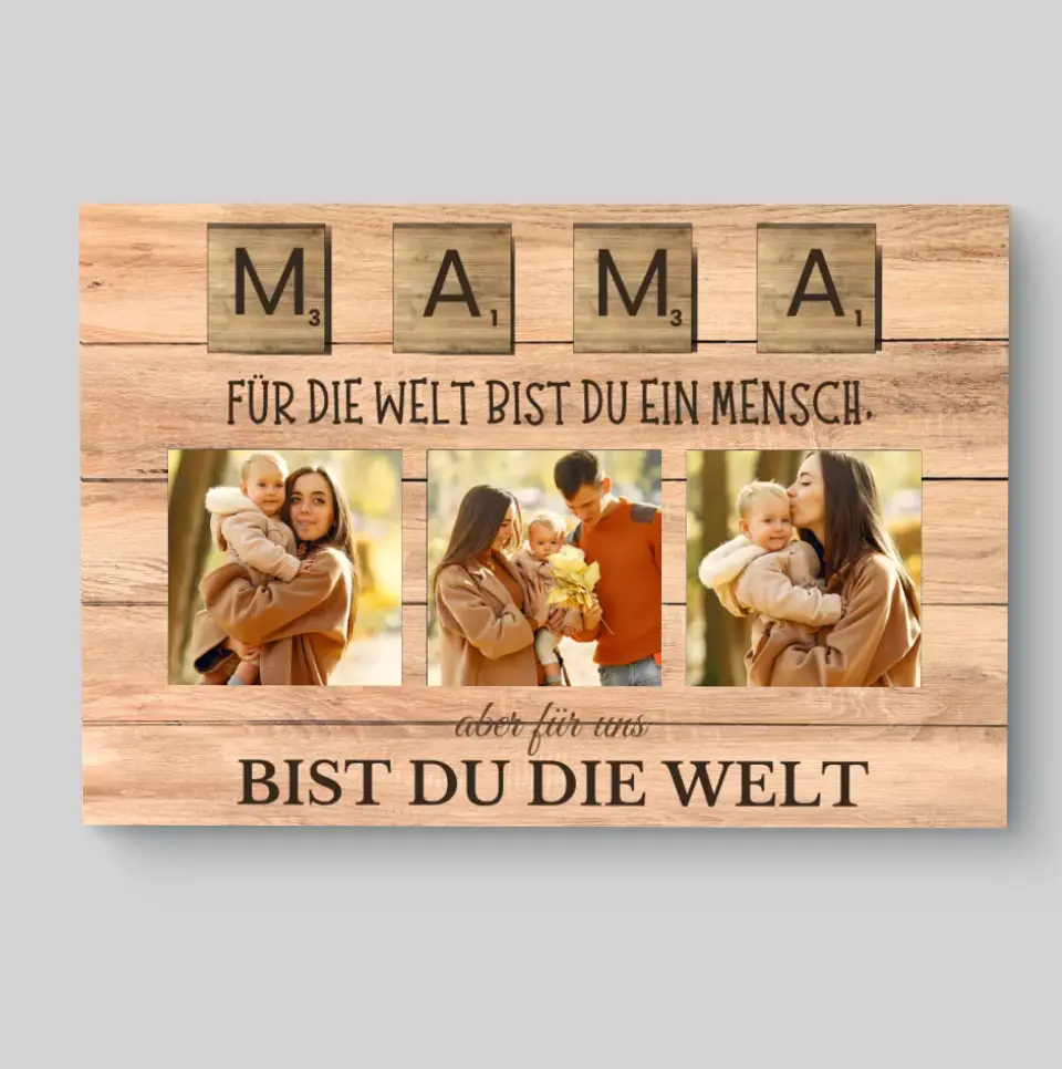 "Mom" - Moederdag cadeau canvas personaliseerbaar
