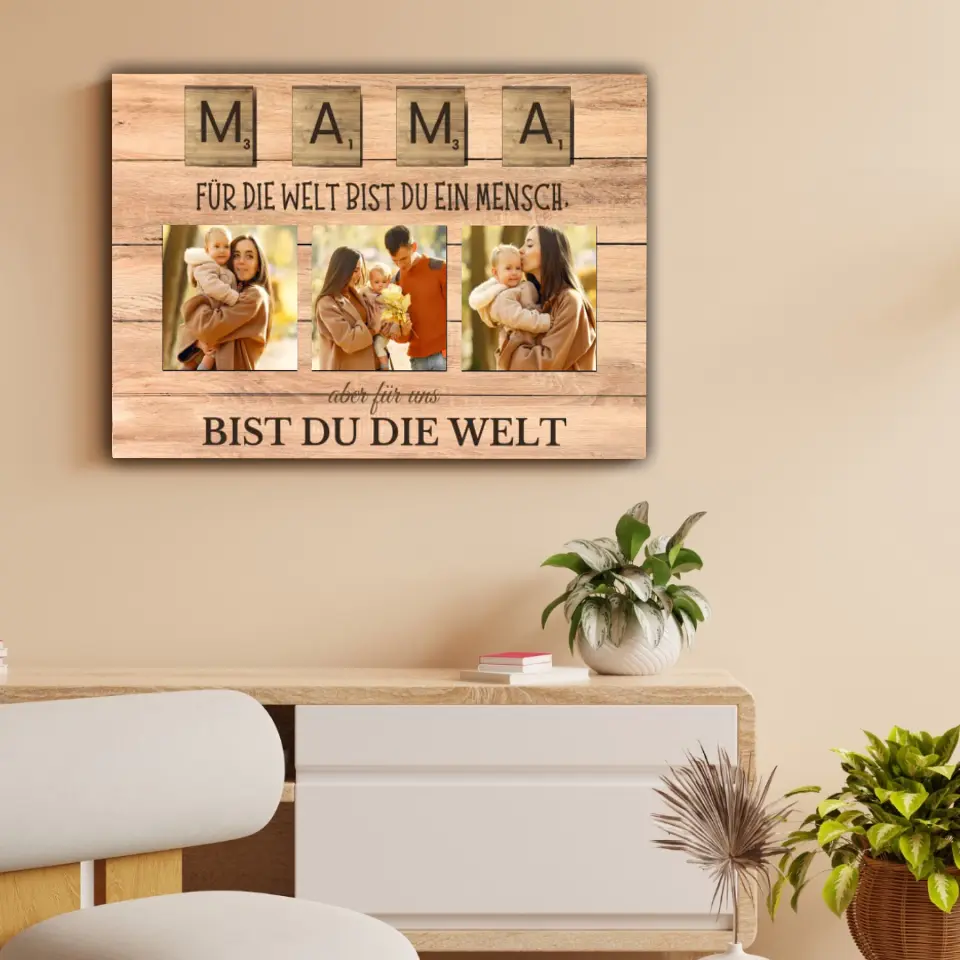 "Mom" - Moederdag cadeau canvas personaliseerbaar - Image 3