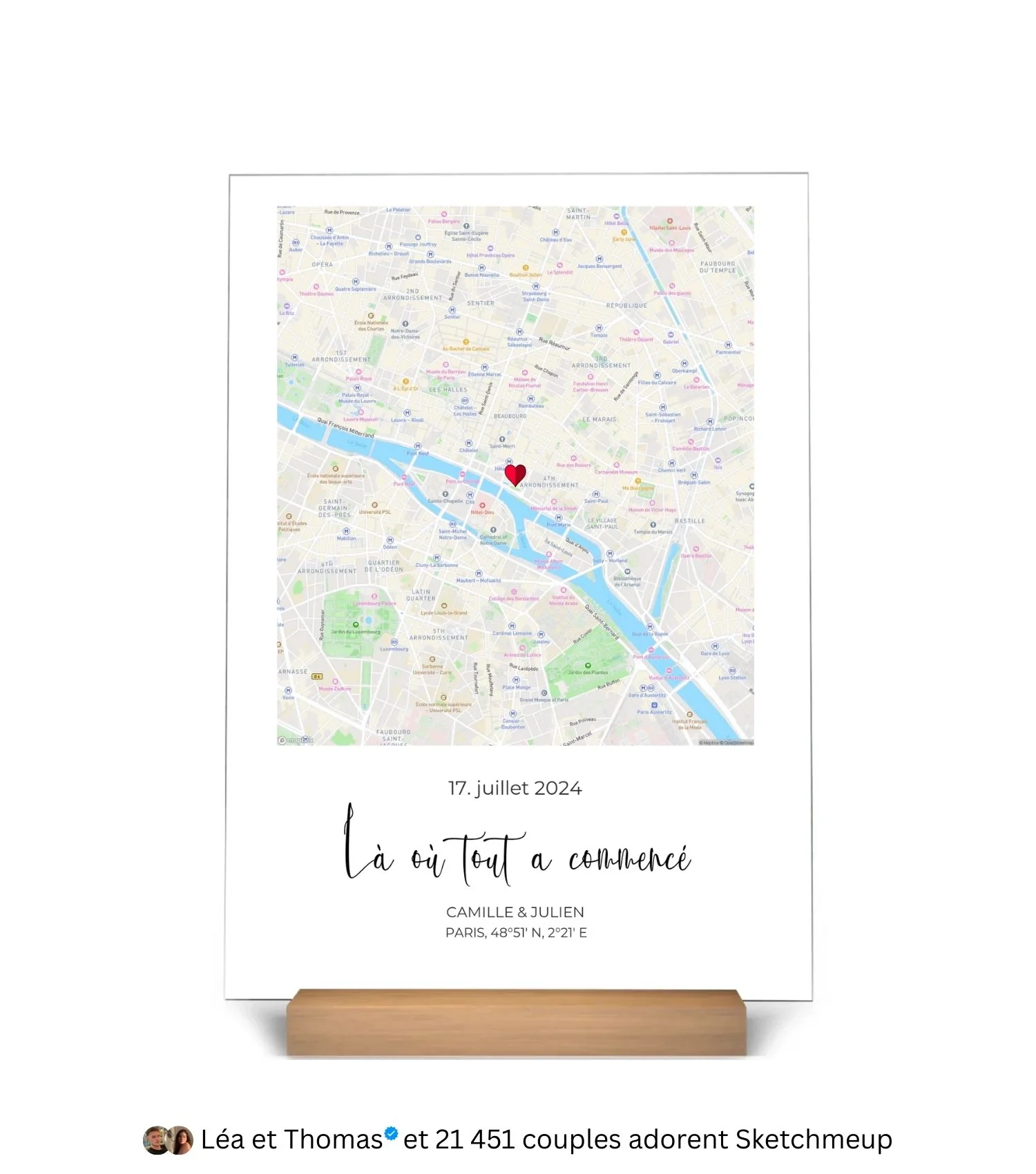 «Notre évènement – ​​​​Plaat en acryl gepersonaliseerd»