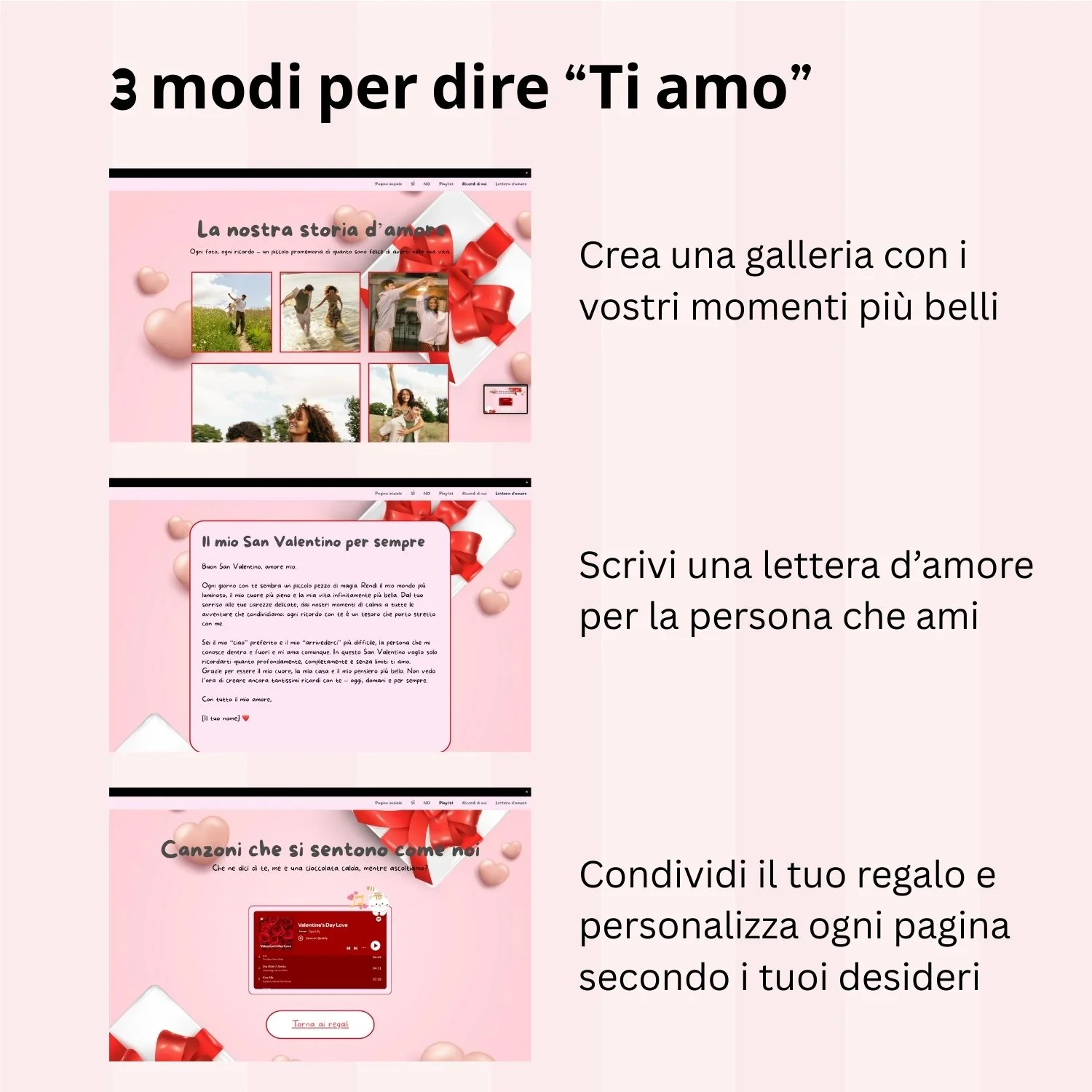 Pagina dell’amore – sito web personalizzato d’amore - Image 2