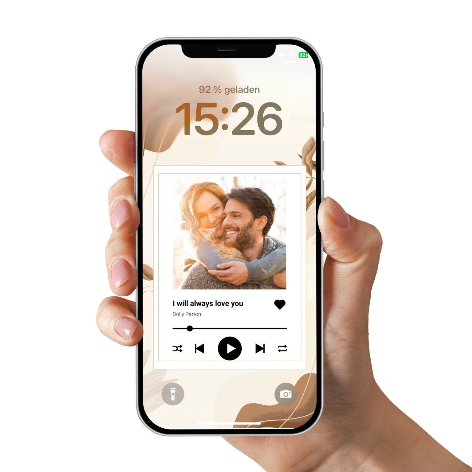Bijpassende vergrendelschermtelefoon - Ons liedje