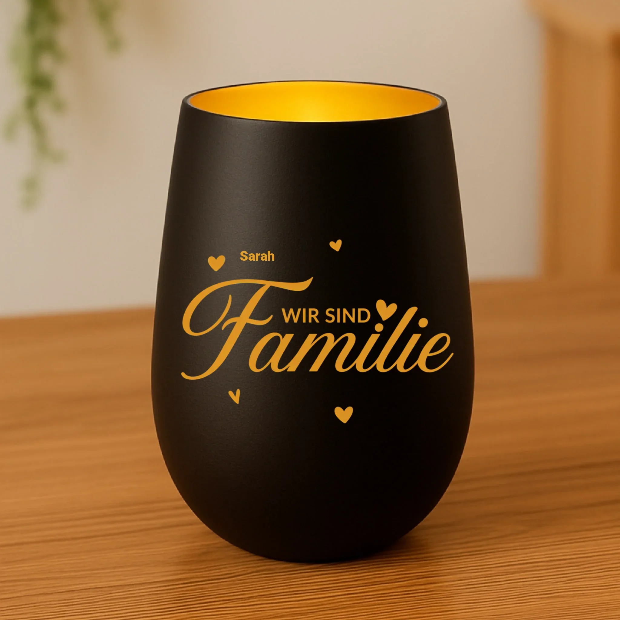 Personalisiertes Familien Windlicht