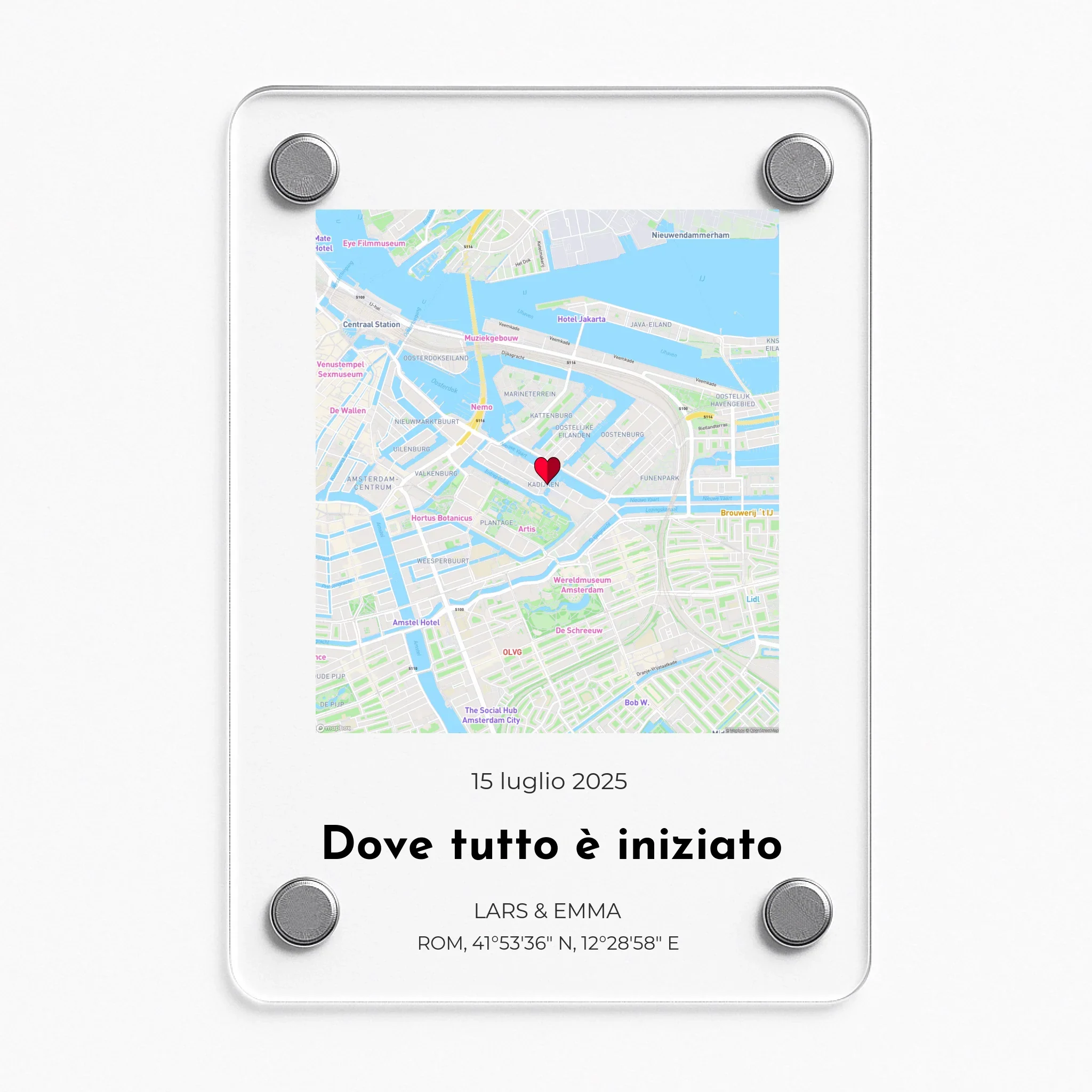 "Sempre con te" - Bundle - Magnete in acrilico