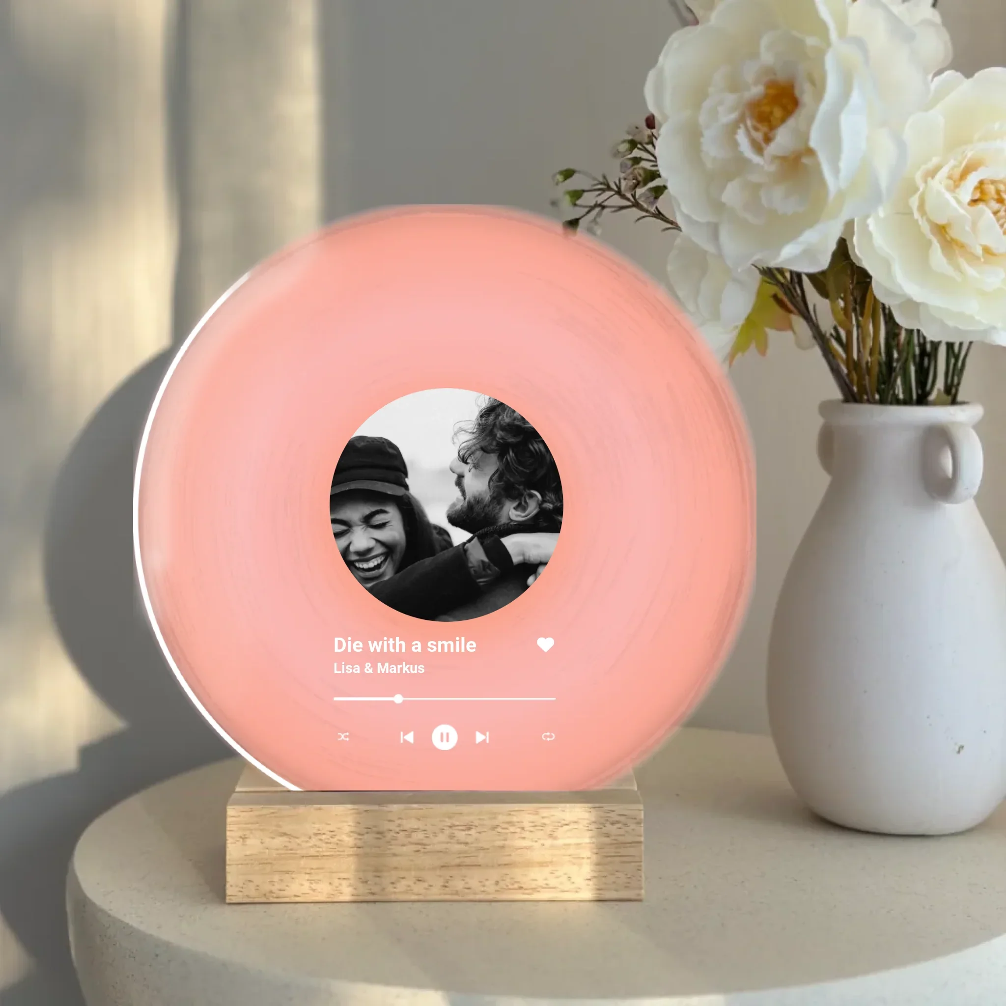 Ons record - Gepersonaliseerd acryl glas