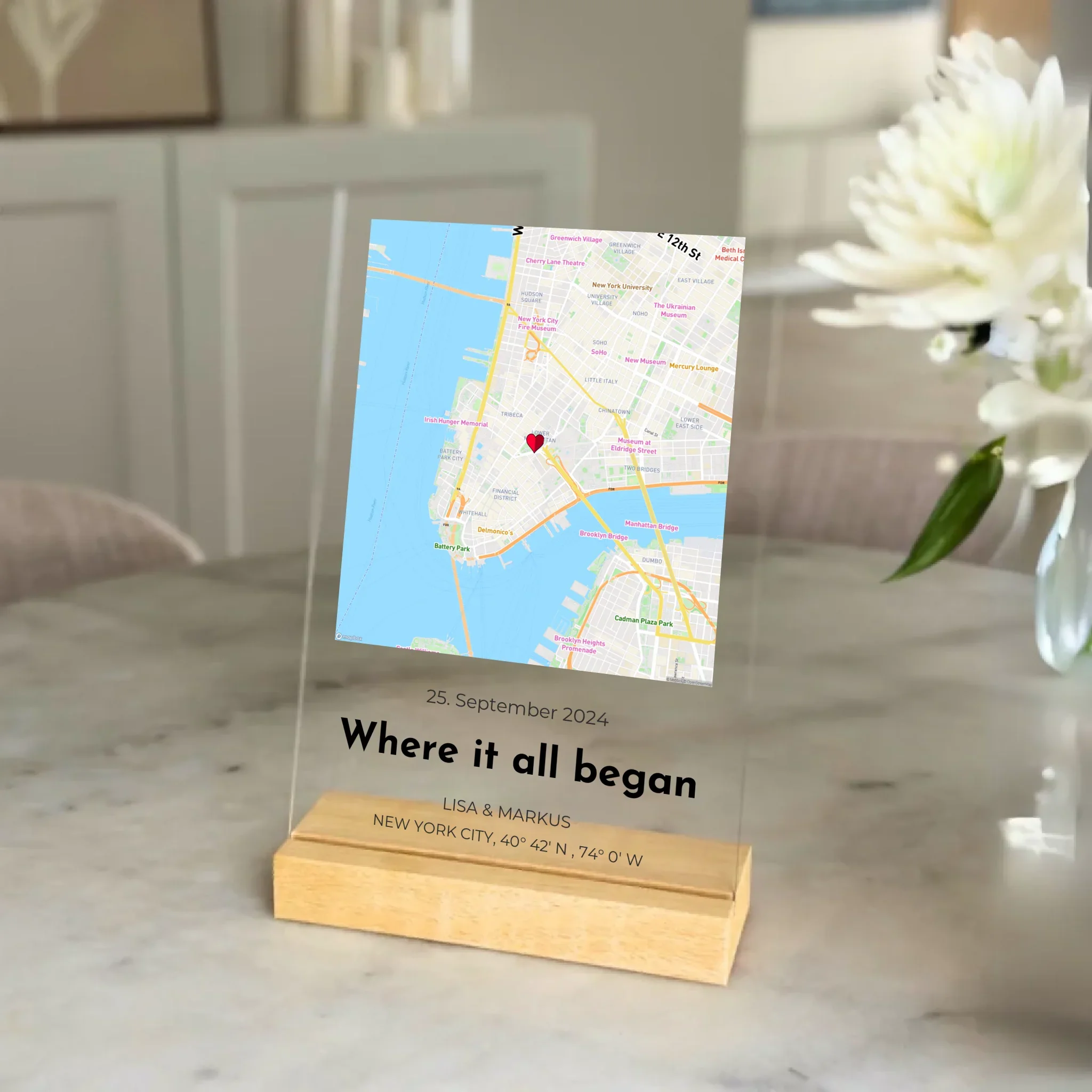 "Where it all began"– Personalized Acrylic Plaque - Image 4